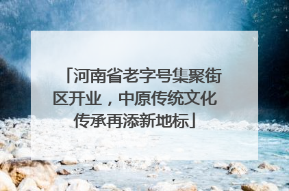 河南省老字号集聚街区开业，中原传统文化传承再添新地标