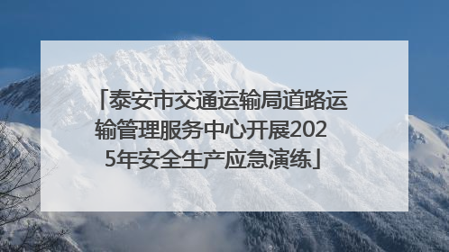 泰安市交通运输局道路运输管理服务中心开展2025年安全生产应急演练