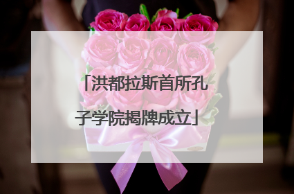 洪都拉斯首所孔子学院揭牌成立