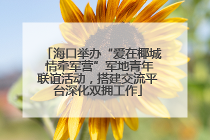 海口举办“爱在椰城 情牵军营”军地青年联谊活动，搭建交流平台深化双拥工作