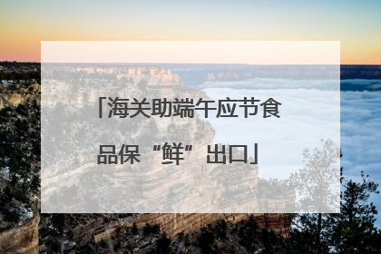 海关助端午应节食品保“鲜”出口