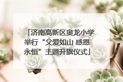 济南高新区奥龙小学举行“父爱如山 感恩永恒”主题升旗仪式