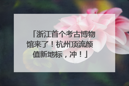 浙江首个考古博物馆来了！杭州顶流颜值新地标，冲！
