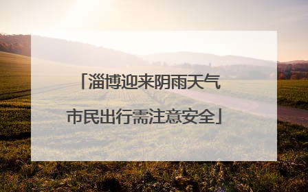 淄博迎来阴雨天气 市民出行需注意安全
