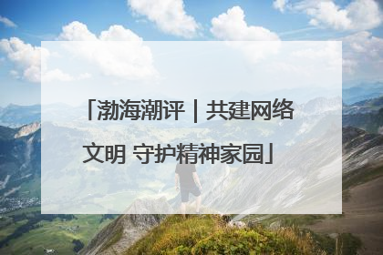 渤海潮评｜共建网络文明 守护精神家园