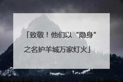 致敬！他们以“隐身”之名护羊城万家灯火