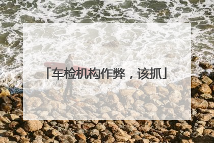 车检机构作弊，该抓