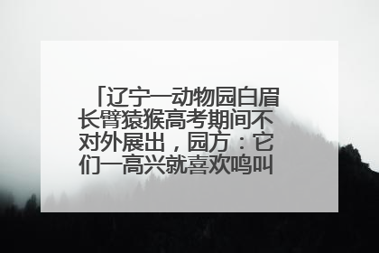 辽宁一动物园白眉长臂猿猴高考期间不对外展出，园方：它们一高兴就喜欢鸣叫，怕影响考试