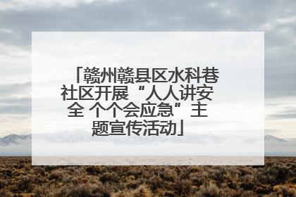 赣州赣县区水科巷社区开展“人人讲安全 个个会应急”主题宣传活动