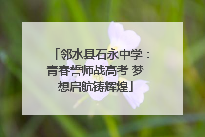 邻水县石永中学：青春誓师战高考 梦想启航铸辉煌
