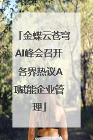 金蝶云苍穹AI峰会召开 各界热议AI赋能企业管理
