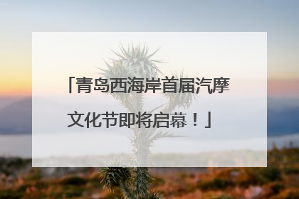 青岛西海岸首届汽摩文化节即将启幕！