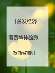 首发经济 消费新体验激发新动能