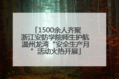 1500余人齐聚 浙江安防学院师生护航温州龙湾“安全生产月”活动火热开展
