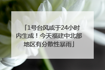 1号台风或于24小时内生成！今天福建中北部地区有分散性暴雨
