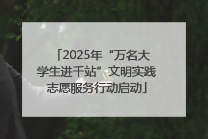 2025年“万名大学生进千站”文明实践志愿服务行动启动
