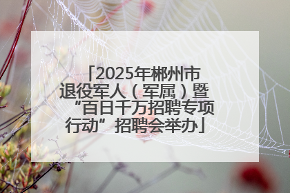 2025年郴州市退役军人（军属）暨“百日千万招聘专项行动”招聘会举办