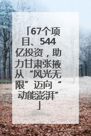 67个项目、544亿投资，助力甘肃张掖从“风光无限”迈向“动能澎湃”