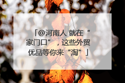 @河南人 就在“家门口”，这些外贸优品等你来“淘”