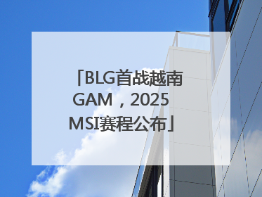 BLG首战越南GAM，2025MSI赛程公布